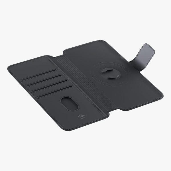 Magnetic flip cover with card storage